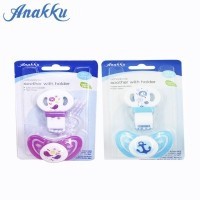 ANAKKU BIBO SILICONE ORTHO PACIFIER WITH COVER & HOLDER