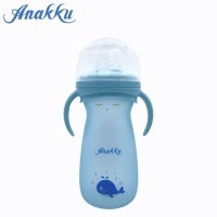 ANAKKU GLASS PP FEEDING BOTTLE - 8OZ (BLUE)